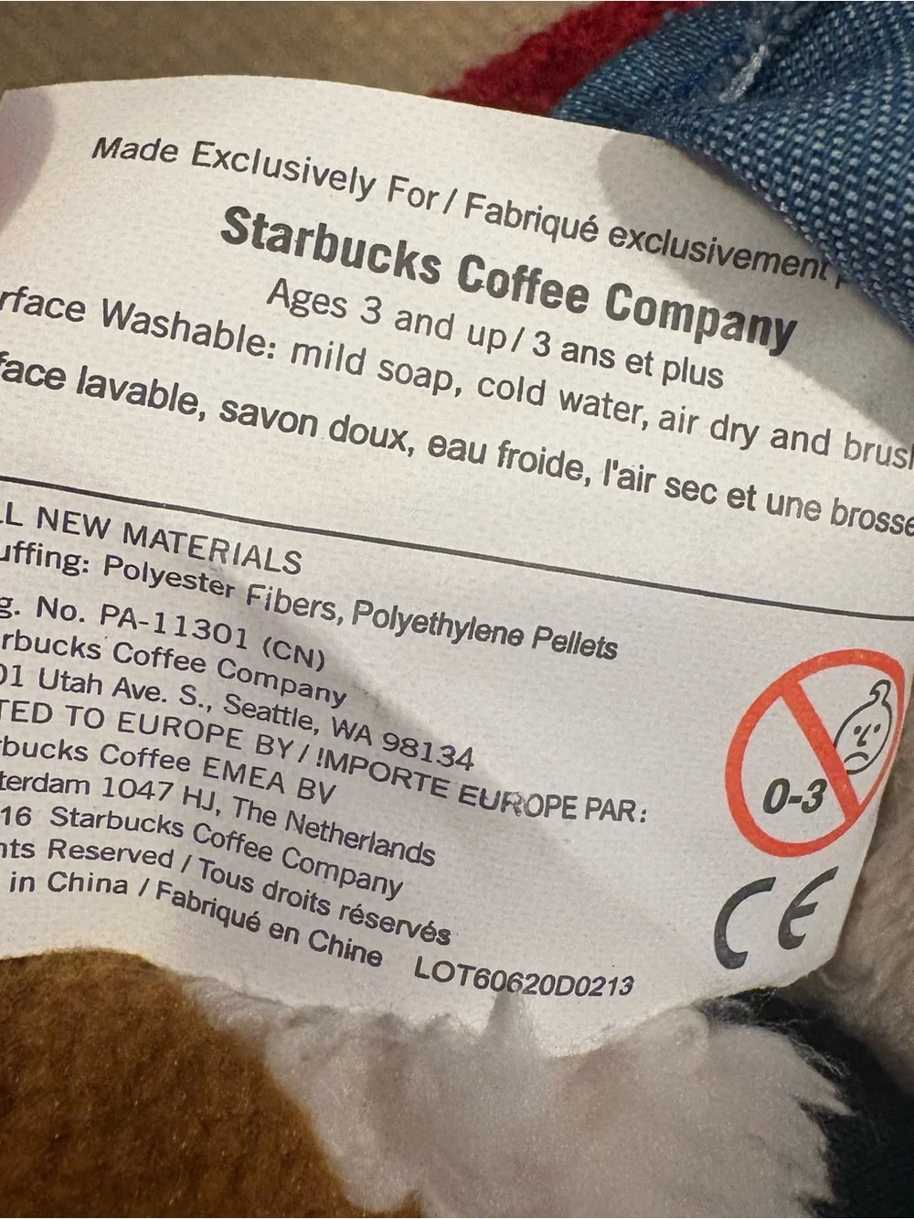 Starbucks 2016 Barista Girl Bear Plush  W/ Tag Red Sweater Pink Hat Boots